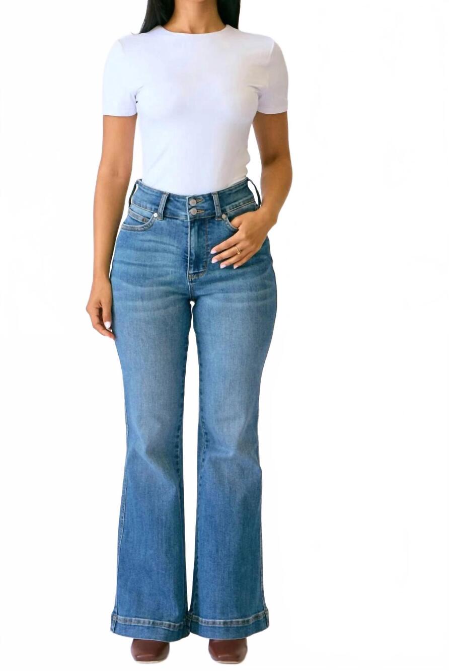 NEW JUDY BLUE women's high-rise tummy control jeans - petite in blue